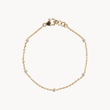 Bezel Floating Diamond Bracelet