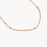 Bezel Floating Diamond Bracelet