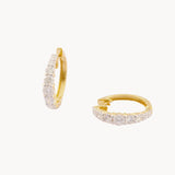 Medium Diamond Studded Hoops