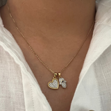 Lab Diamond Heart Charm