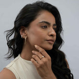 Medium Diamond Studded Hoops