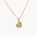 Lab Diamond Heart Charm