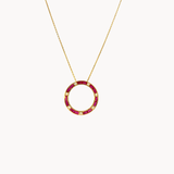 Ruby Diamond Pendant Necklace