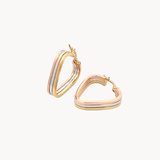 Three Toned Triangle Hoops