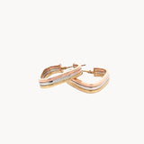 Three Toned Triangle Hoops