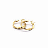 Medium Ribbon Twisted Hoops