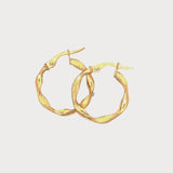 Medium Ribbon Twisted Hoops