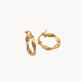Small Ribbon Twisted Hoops