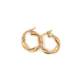 Small Ribbon Twisted Hoops