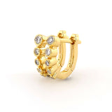 Bezel Lab Diamond Hoops