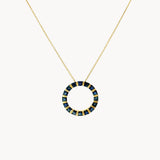 Navy Sapphire Pendant Necklace