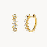 Lab Diamond Baguette Hoops