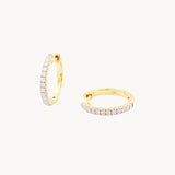 Huggie Diamond Hoops