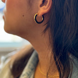 Flat Square Loop Earrings