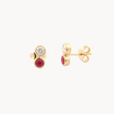 Diamond Ruby Studs