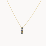 Diamond Studded Sapphire Pendant Necklace