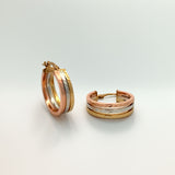 Three Toned Circular Hoops
