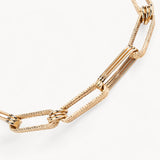 Bold Textured Paperclip Bracelet