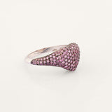 Pink Sapphire Studded Heart Ring