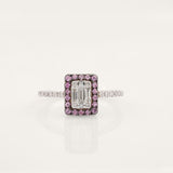 Pink Sapphire Diamond Ring