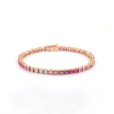 Pink Sapphire Tennis Bracelet