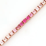 Pink Sapphire Tennis Bracelet