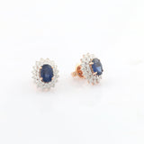 Blue Sapphire Diamond Earrings