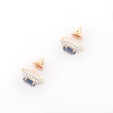 Blue Sapphire Diamond Earrings