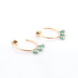 Emerald Diamond Half Hoops