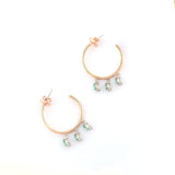 Emerald Diamond Half Hoops