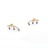 Sapphire Diamond Long Earrings