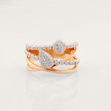 Diamond Crossover Ring