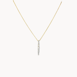 9 Stone Drop Diamond Pendant Necklace