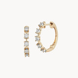 Interval Tennis Lab Diamond Hoop Earrings