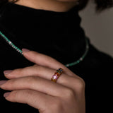 Multi Sapphire Bold Band