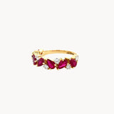 Lab Diamond Ruby Marquise Ring