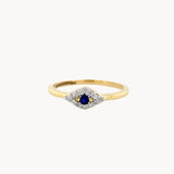 Lab Diamond Evil Eye Ring