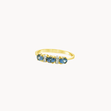 Diamond Studded Sapphire Ring