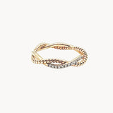 Twisted Rope Diamond Ring